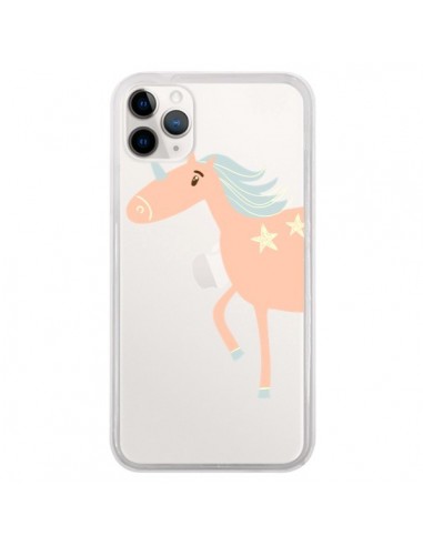 Coque iPhone 11 Pro Licorne Unicorn Rose Transparente - Petit Griffin