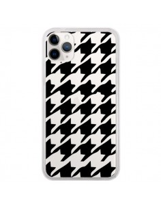 Coque iPhone 11 Pro Vichy Gros Carre noir Transparente -...