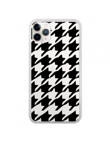 Coque iPhone 11 Pro Vichy Gros Carre noir Transparente - Petit Griffin