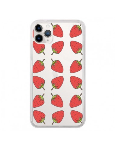 Coque iPhone 11 Pro Fraise Fruit Strawberry Transparente - Petit Griffin