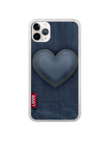 Coque iPhone 11 Pro Love Coeur en Jean - Lassana