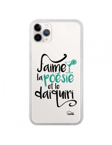 Coque iPhone 11 Pro J'aime la poésie et le daiquiri Transparente - Lolo Santo