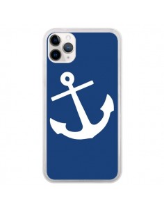 Coque iPhone 11 Pro Ancre Navire Navy Blue Anchor - Mary...