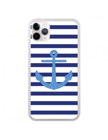 Coque iPhone 11 Pro Ancre Voile Marin Navy Blue - Mary Nesrala