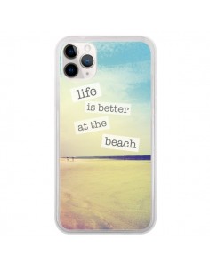 Coque iPhone 11 Pro Life is better at the beach Ete...
