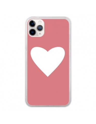 Coque iPhone 11 Pro Coeur Corail - Mary Nesrala