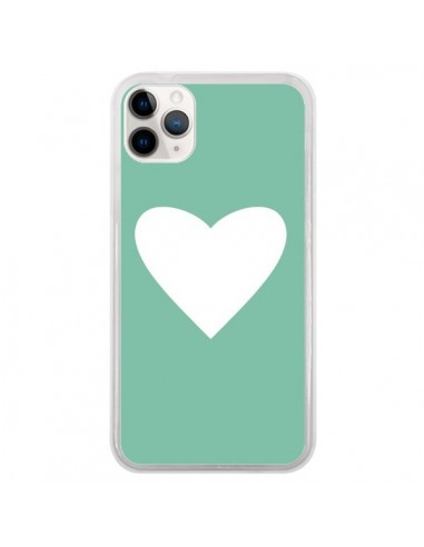Coque iPhone 11 Pro Coeur Mint Vert - Mary Nesrala