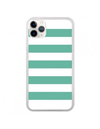 Coque iPhone 11 Pro Bandes Mint Vert - Mary Nesrala