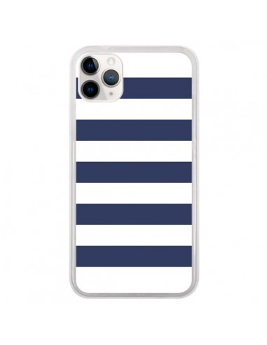 Coque iPhone 11 Pro Bandes Marinières Bleu Blanc Gaultier - Mary Nesrala