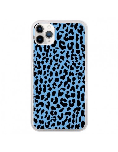 Coque iPhone 11 Pro Leopard Bleu Neon - Mary Nesrala