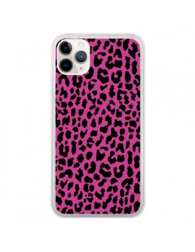 Coque iPhone 11 Pro Leopard Rose Pink Neon - Mary Nesrala