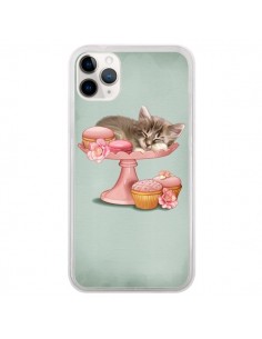 Coque iPhone 11 Pro Chaton Chat Kitten Cookies Cupcake -...