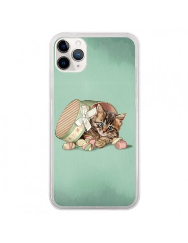 Coque iPhone 11 Pro Chaton Chat Kitten Boite Bonbon Candy - Maryline Cazenave