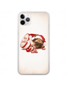 Coque iPhone 11 Pro Chien Dog Pere Noel Christmas Boite -...