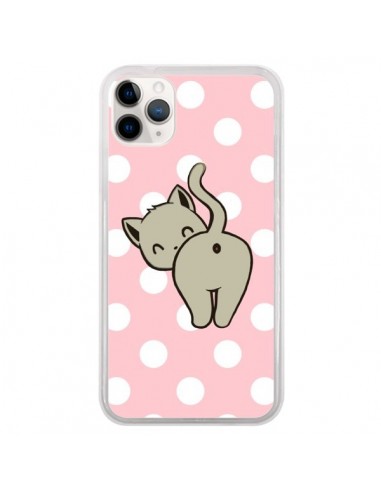 Coque iPhone 11 Pro Chat Chaton Pois - Maryline Cazenave
