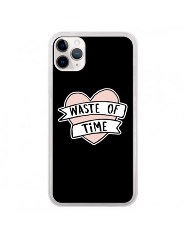 Coque iPhone 11 Pro Waste of Time Coeur - Maryline Cazenave