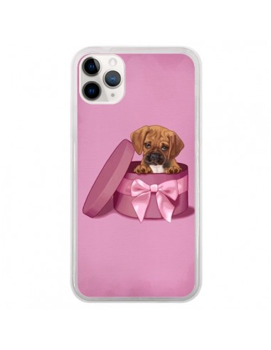 Coque iPhone 11 Pro Chien Dog Boite Noeud Triste - Maryline Cazenave