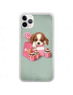Coque iPhone 11 Pro Chien Dog Cupcake Gateau Boite -...