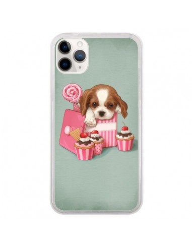 Coque iPhone 11 Pro Chien Dog Cupcake Gateau Boite - Maryline Cazenave