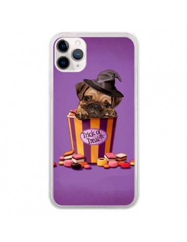 Coque iPhone 11 Pro Chien Dog Halloween Sorciere Bonbon - Maryline Cazenave