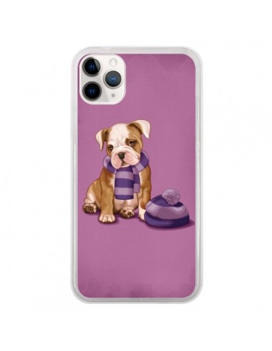Coque iPhone 11 Pro Chien Dog Echarpe Bonnet Froid Hiver - Maryline Cazenave