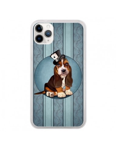 Coque iPhone 11 Pro Chien Dog Jeu Poket Cartes - Maryline Cazenave