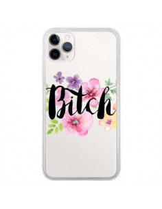 Coque iPhone 11 Pro Bitch Flower Fleur Transparente -...
