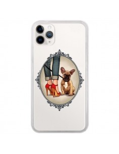 Coque iPhone 11 Pro Lady Jambes Chien Bulldog Dog...