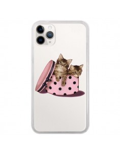 Coque iPhone 11 Pro Chaton Chat Kitten Boite Pois...