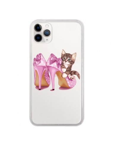 Coque iPhone 11 Pro Chaton Chat Kitten Chaussures Shoes Transparente - Maryline Cazenave