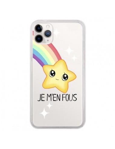 Coque iPhone 11 Pro Etoile Je M'en Fous Transparente - Maryline Cazenave