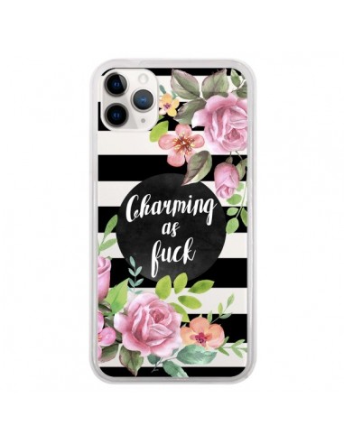 Coque iPhone 11 Pro Charming as Fuck Fleurs Transparente - Maryline Cazenave