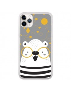 Coque iPhone 11 Pro Ours à lunettes - Maria Jose Da Luz