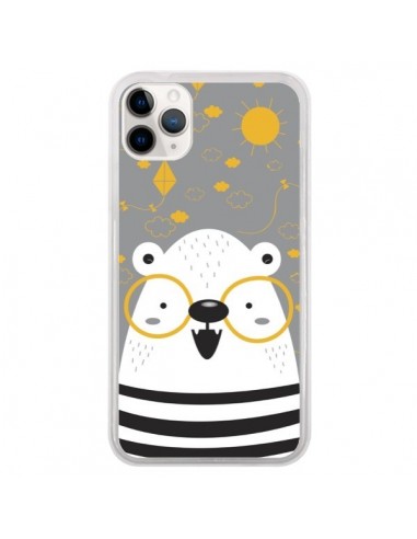 Coque iPhone 11 Pro Ours à lunettes - Maria Jose Da Luz