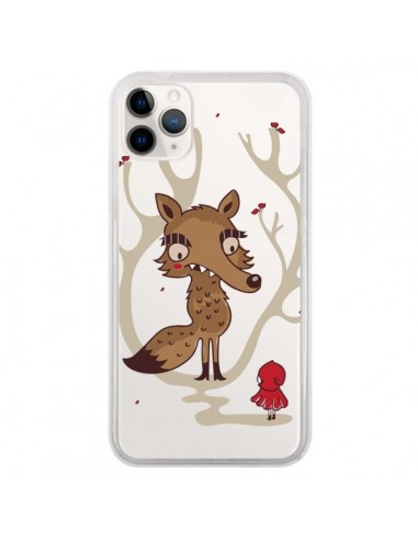 Coque iPhone 11 Pro Le Petit Chaperon Rouge Loup Hello Big Wolf Transparente - Maria Jose Da Luz
