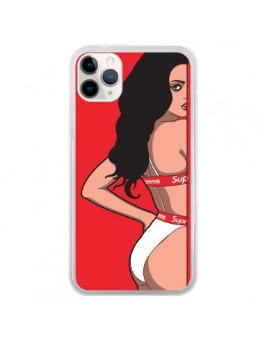 Coque iPhone 11 Pro Pop Art Femme Rouge - Mikadololo