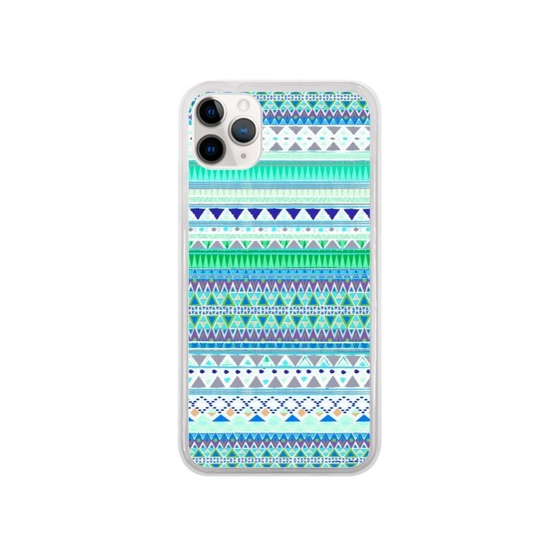 Coque iPhone 11 Pro Chenoa Bleu Azteque - Monica Martinez