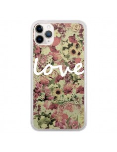 Coque iPhone 11 Pro Love Blanc Flower - Monica Martinez