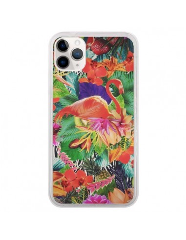 Coque iPhone 11 Pro Tropical Flamant Rose - Monica Martinez