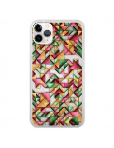 Coque iPhone 11 Pro Azteque Triangle Geometric World -...