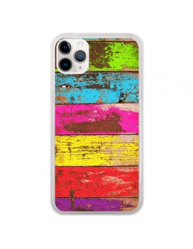 Coque iPhone 11 Pro Bois Coloré Vintage - Maximilian San