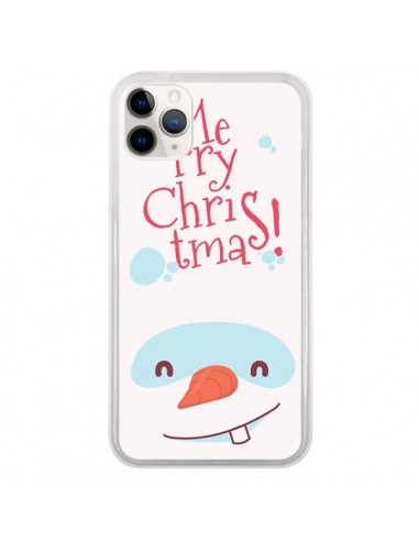 Coque iPhone 11 Pro Bonhomme de Neige Merry...