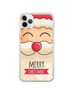 Coque iPhone 11 Pro Moustache du Père Noël Merry...