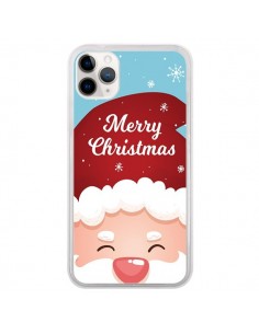 Coque iPhone 11 Pro Bonnet du Père Noël Merry Christmas -...