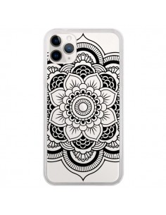 Coque iPhone 11 Pro Mandala Noir Azteque Transparente - Nico