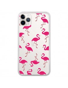 Coque iPhone 11 Pro flamant Rose et Flamingo Transparente...