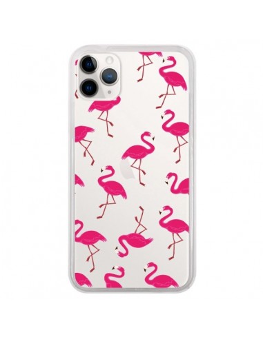 Coque iPhone 11 Pro flamant Rose et Flamingo Transparente - Nico