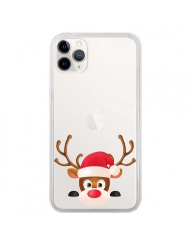Coque iPhone 11 Pro Renne de Noël transparente - Nico