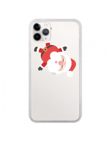 Coque iPhone 11 Pro Père Noël et sa Guirlande transparente - Nico