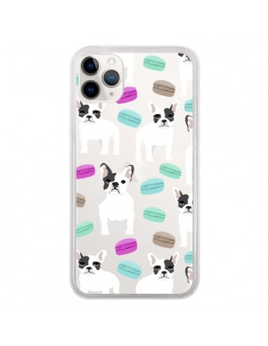 Coque iPhone 11 Pro Chiens Bulldog Français Macarons Transparente - Pet Friendly